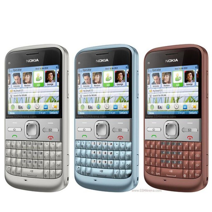 Refurbished phone Nokia E5-00 5MP Camera 3G network english languge cell phones