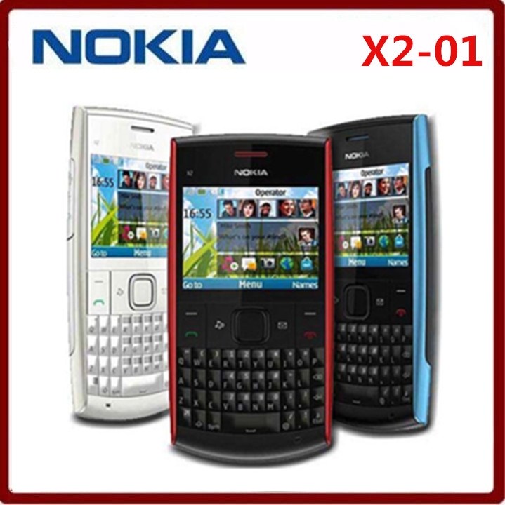 Refurbished phone Nokia X2-01 Symbian OS Computer Keyboard Mobile Phone Fashion Cell Phones