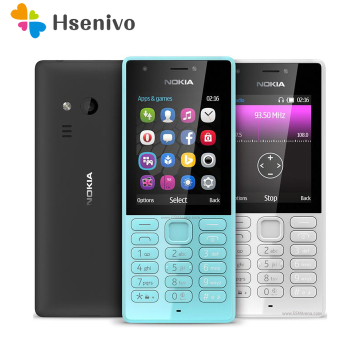 Refurbished Nokia 216 GSM 2G Dual SIM Cards 1020mAh Front&amp; Back Camera MP3 player Bluetooth