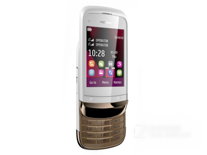 Refurbished phone Nokia C2-03 2.6`` 2MP Camera Dual SIM Mp3 Player Refurbished Mobile Phone