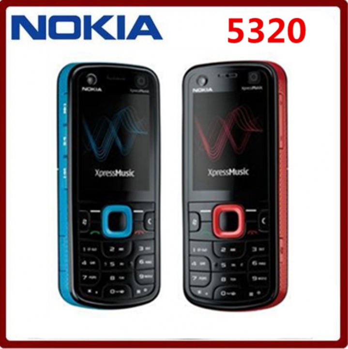 Refurbished Nokia phone Nokia 5320 XpressMusic 3G Original Red&amp;Blue Unlocked 2MP Camera Mobile Phone