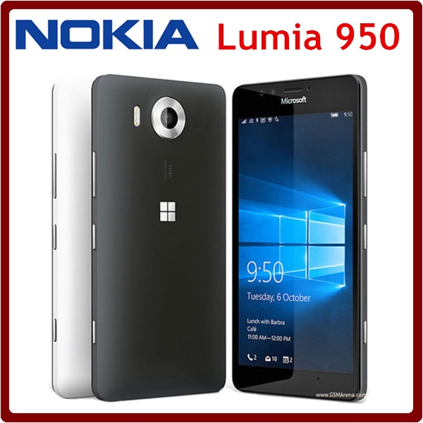 Refurbished Microsoft Nokia Lumia 950 single SIM 5.2inch 4G LTE 32GB ROM 20MP Windows Smartphone