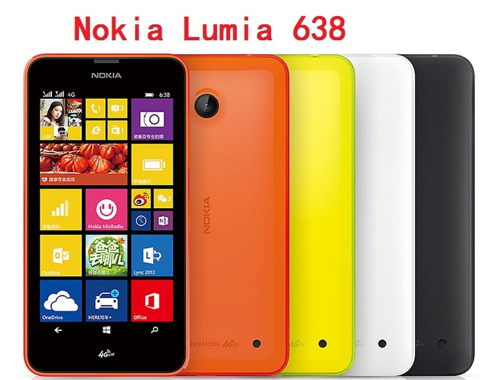 Refurbished Nokia Lumia 638 Unlocked 4G Quad Core 4.5&quot; 5MP 1GB +8G  1830 mah Windows Smartphone