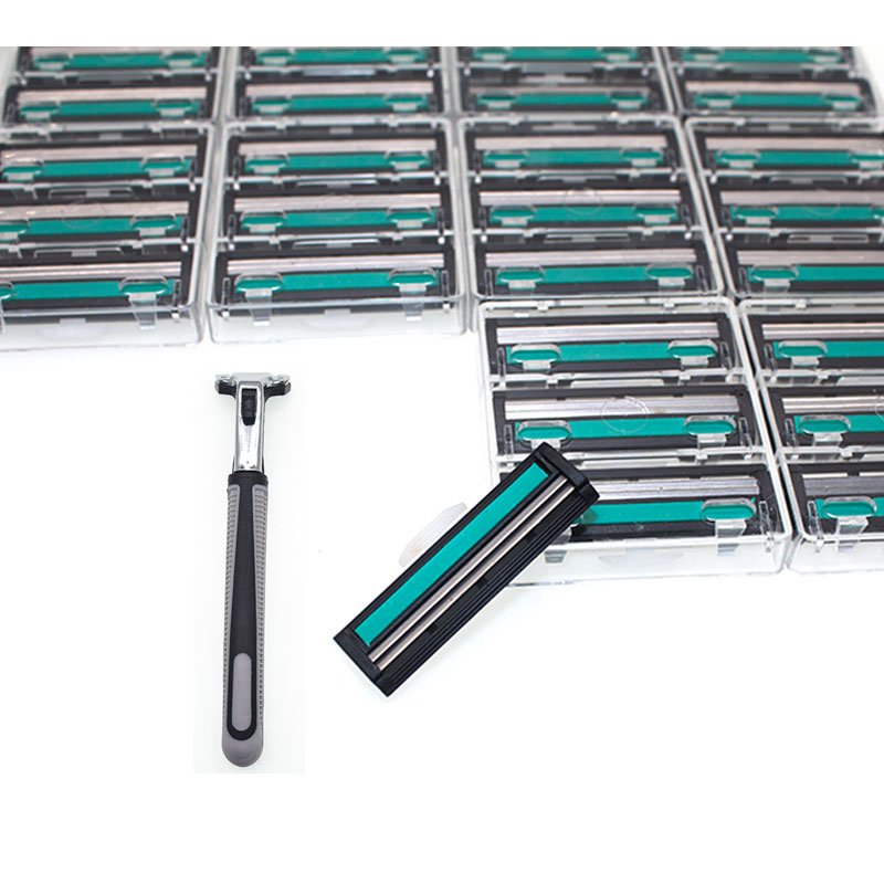 1 Razor Holder + 30 Pcs Two Layer Blade Men Safety Handle Shaving Razor