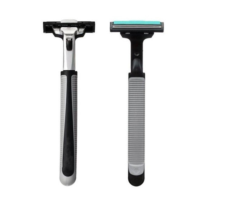 1 Razor Holder + 30 Pcs Two Layer Blade Men Safety Handle Shaving Razor