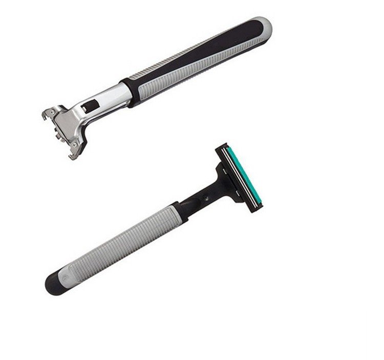 1 Razor Holder + 30 Pcs Two Layer Blade Men Safety Handle Shaving Razor