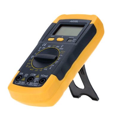 Backlight Black yellow A830L LCD Digital Multimeter DC AC Voltage Diode Freguency Multitester