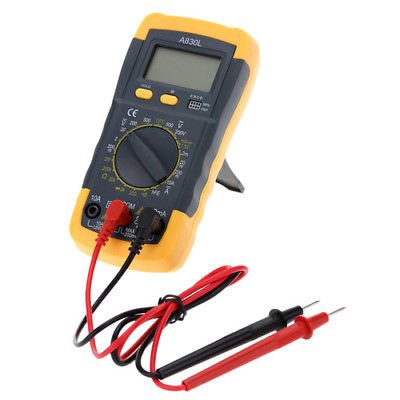 Backlight Black yellow A830L LCD Digital Multimeter DC AC Voltage Diode Freguency Multitester