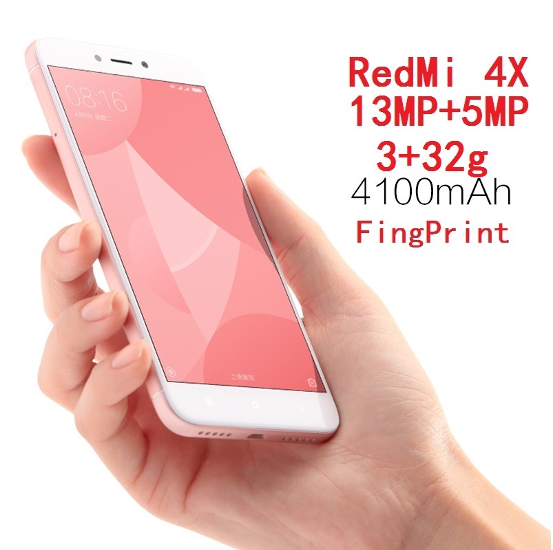 Refurbished phone Xiaomi Redmi 4X 5.5in 4100mAh 3g+32g 13MP+5MP  4G smartphone With FingerPrint