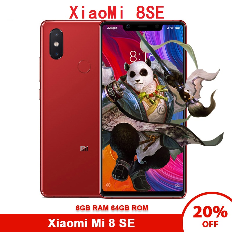 Refurbished Xiaomi Mi 8 SE 5.88&quot;  4/6GB +64GB 20MP+12MP  Full Screen 3120mAh Mi8 SE 4G Smartphone