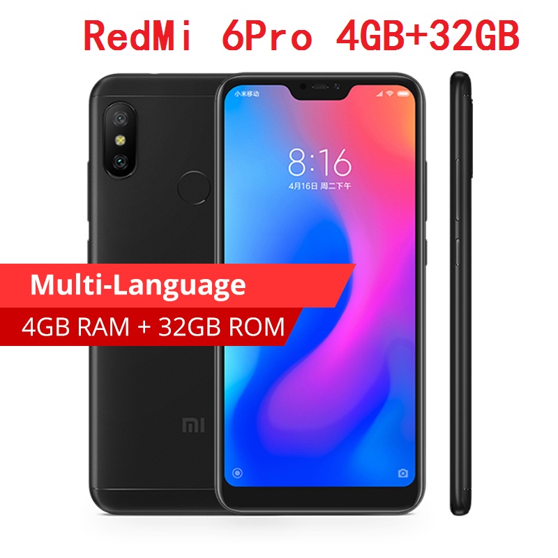 Refurbished  Xiaomi Redmi note 6 Pro 6.26 inch 4G+64G  20MP+12MP Dual Camera  4G smartphone