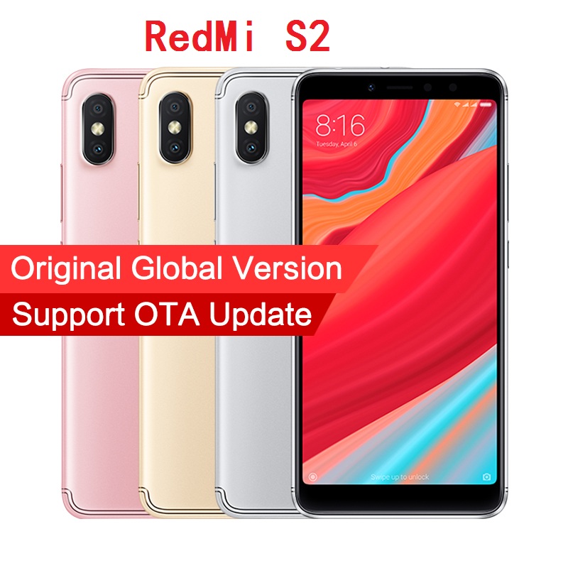 Refurbished Xiaomi Redmi S2 3GB 32GB/4GB 64GB Smartphone Android 8.1 5.99&quot; 12MP+5MP Dual Camera