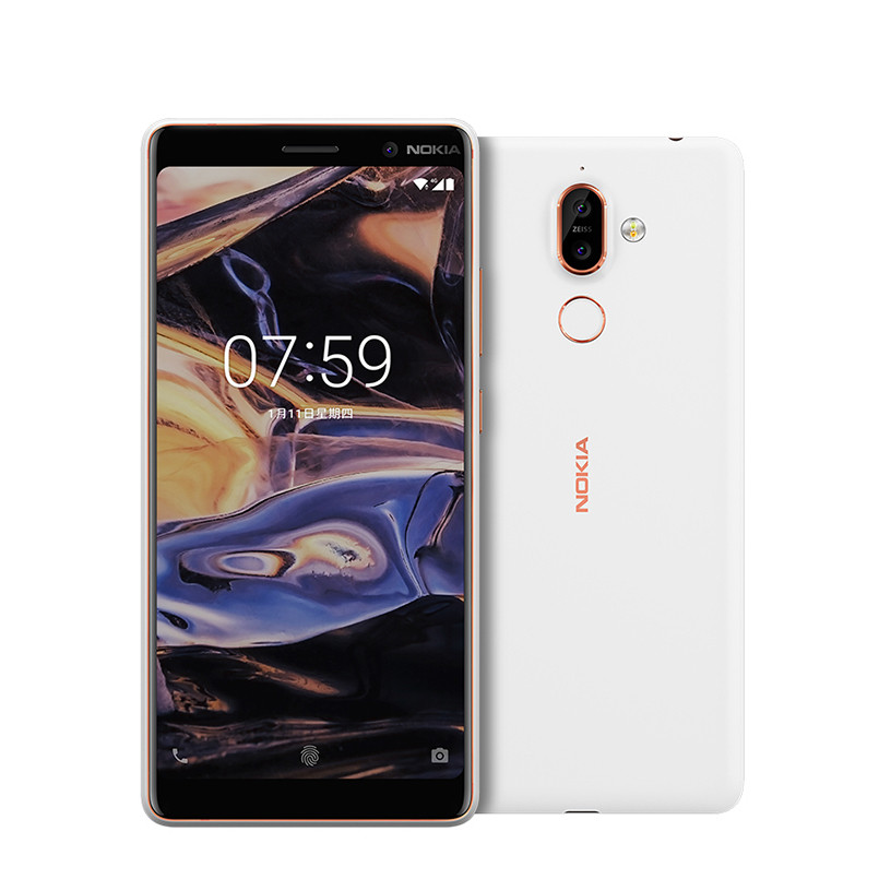 Refurbished Nokia 7 Plus Smartphone 6.0&apos;&apos; 4/6+64GB 13MP+16MP Mobile Phone 3800mAh 4G NFC Cellphone