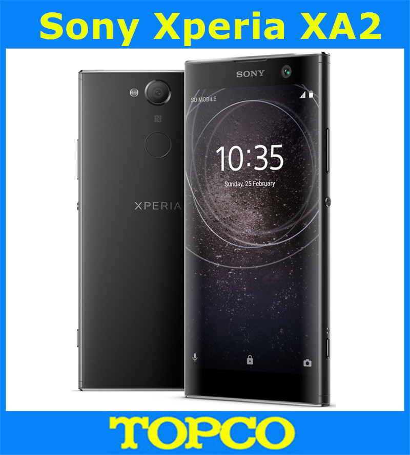 Refurbished phone Sony Xperia XA2  Dual Sim LTE   RAM 3GB ROM 32GB 5.2&quot; 23MP Fingerprint smartphone