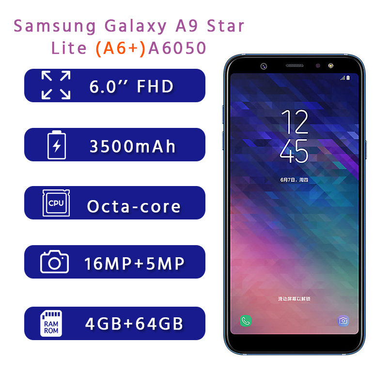 Refurbished Samsung Galaxy A9 Star lite  6.0"4GB RAM 64GB ROM 21MP+16MP Fingerprint Phone