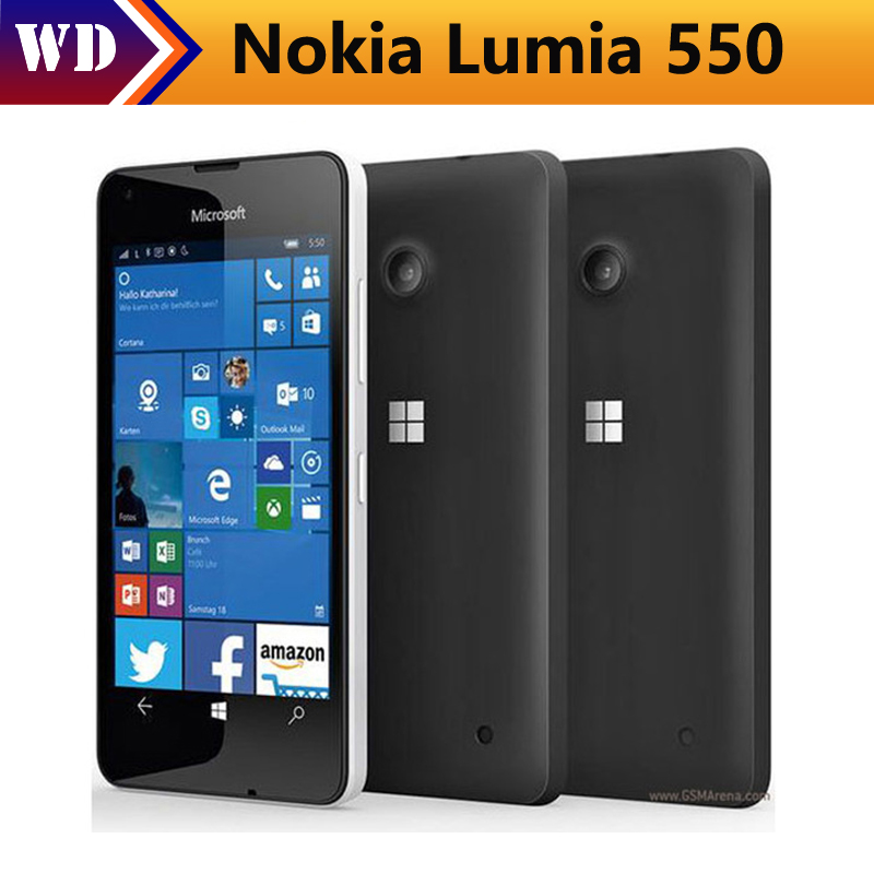 Certified refurbished Microsoft Lumia 550 8MP Camera Quad 8GB ROM 1GB RAM  mobile phone LTE 4G 4.7&quot;