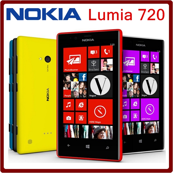 Certified Refurbished Nokia Lumia 720 Windows 8 Dual core 6.7MP ROM 8 GB 4.3 &quot; 3G  smartphone