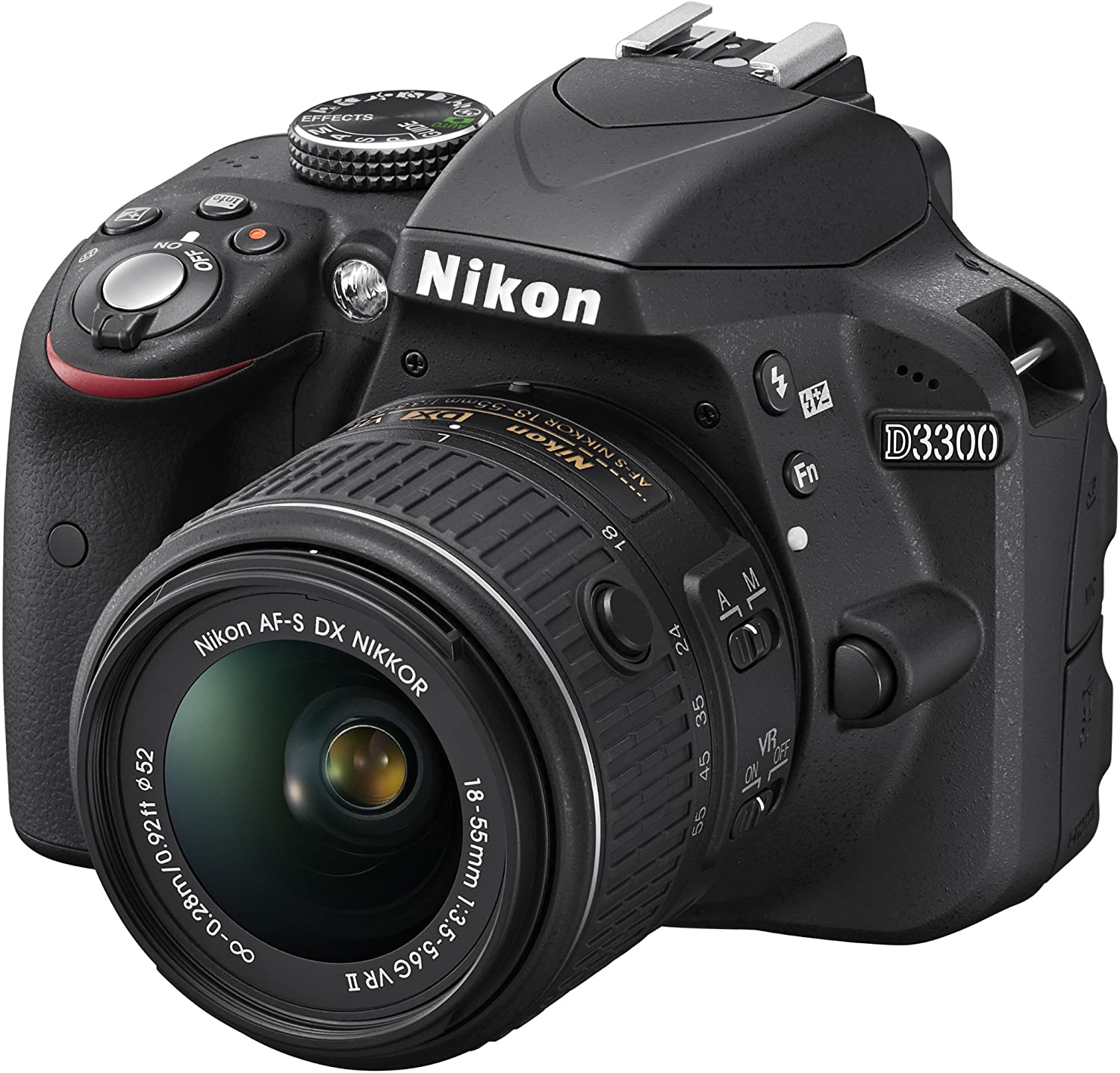 Nikon D3300 24.2 MP CMOS Digital SLR with Auto Focus-S DX Nikkor 18-55mm 99% New Used