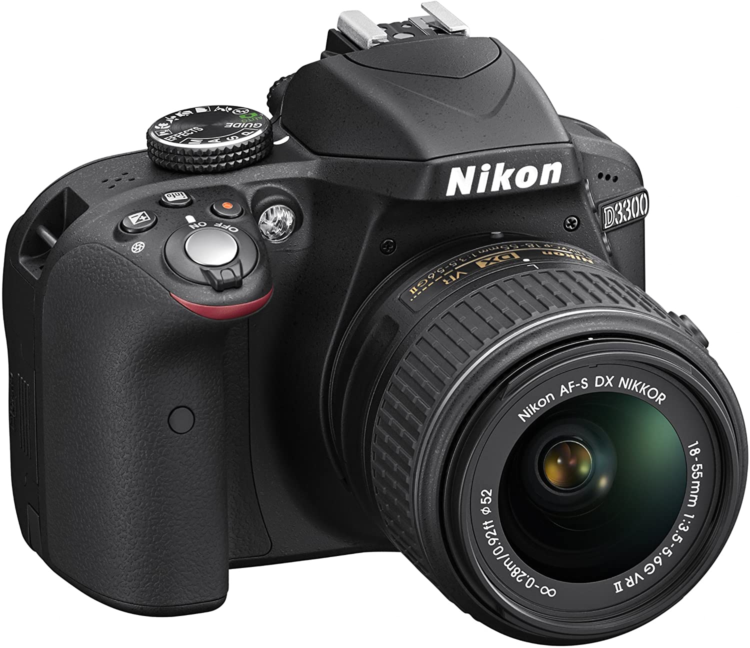 Nikon D3300 24.2 MP CMOS Digital SLR with Auto Focus-S DX Nikkor 18-55mm 99% New Used