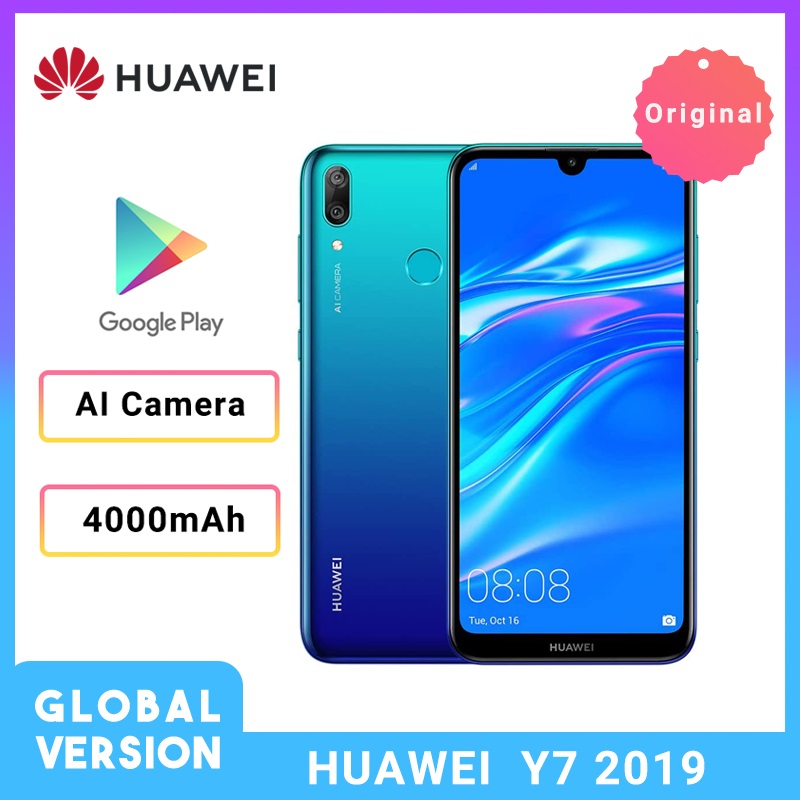 Refurbished Huawei Y7 Prime 2019 4G+64GB 6.26&quot; Huawei enjoy 9 Smartphone 4000mAh 13mp+8mp