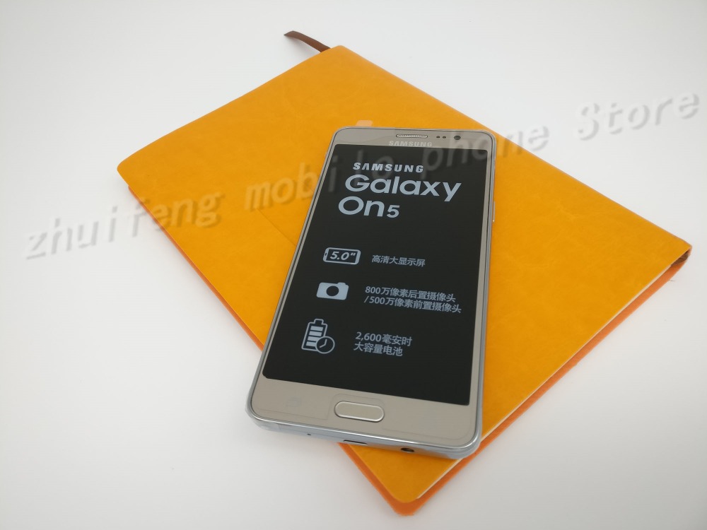 Refurbished Unlocked Samsung Galaxy On5 G5500 4G LTE 8GB ROM Mobile Phone Dual SIM 5.0&apos;&apos; Screen 8MP