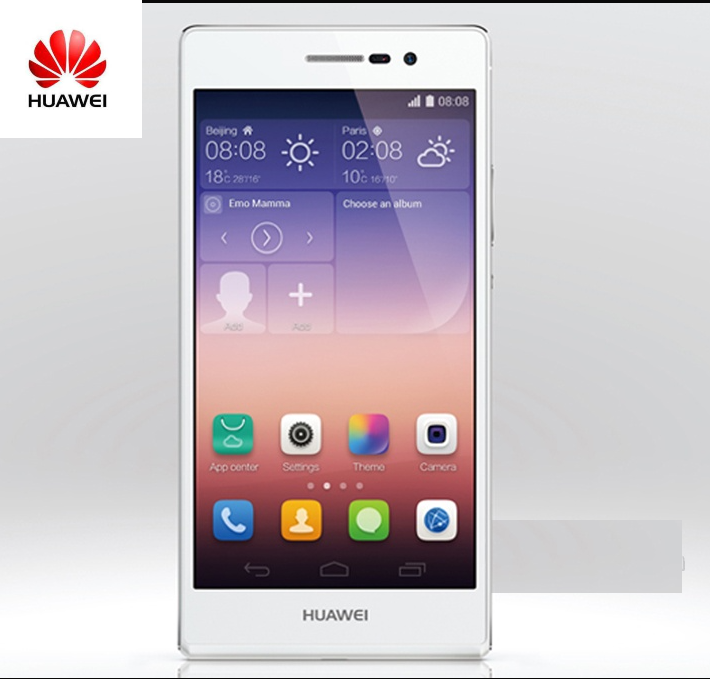 Refurbished phone Huawei P7  2+16GB -5 ''screen-13+8MP single sim smartphoneP7