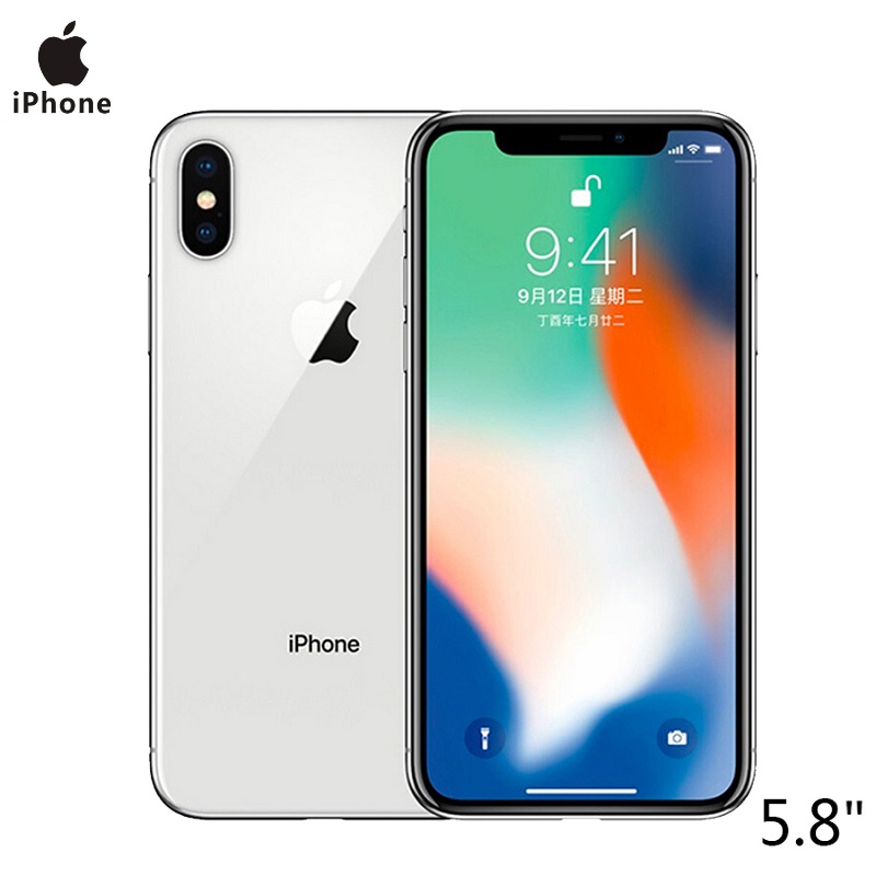 Refurbished Apple iPhone X Phone 64G/256G 5.8Inch without Face  Fuction 3GB Ram  Dual Camera  4G LT