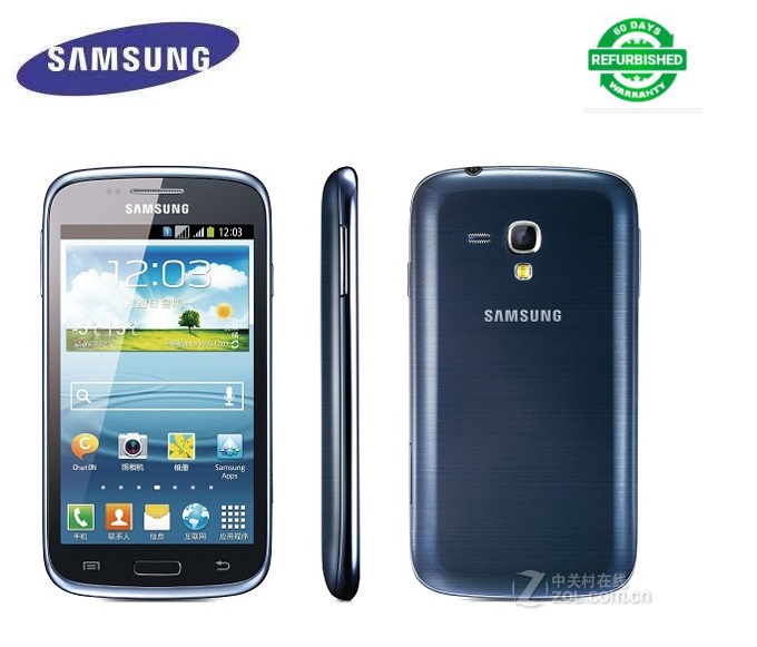 Refurbished Unlocked Samsung Galaxy Style Duos 4.3 Inch 4GB ROM 5.0MP  Bluetooth 3G Mobile Phone