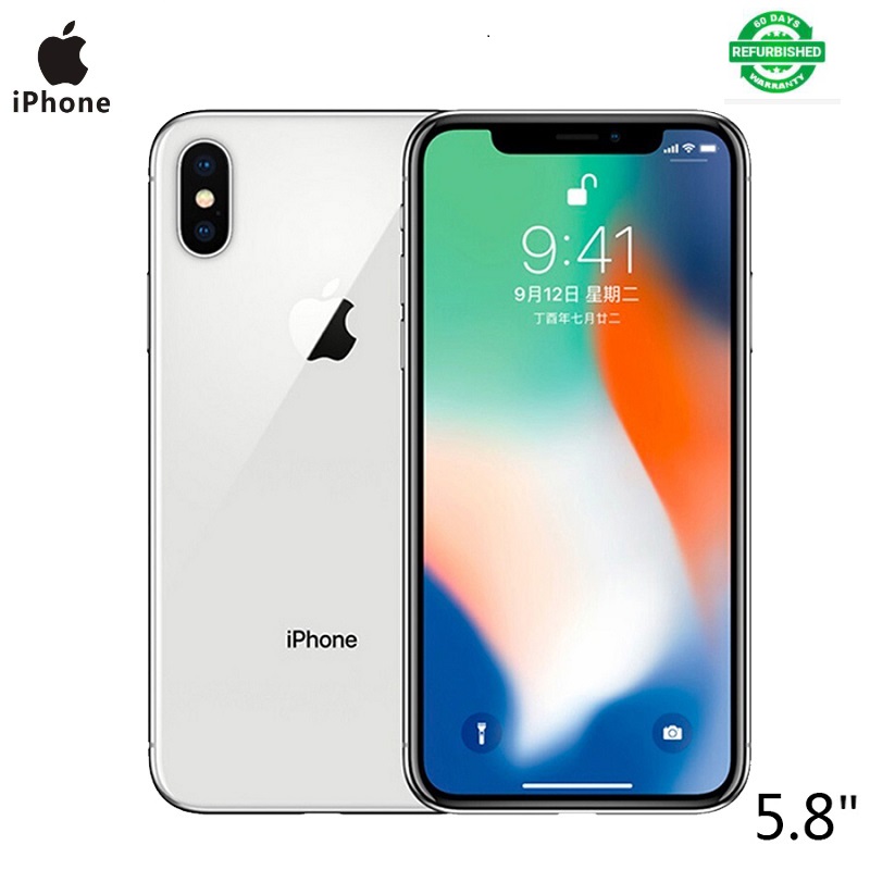 Refurbished Apple iPhone X Phone 64G/256G 5.8Inch without Face  Fuction 3GB Ram  Dual Camera  4G LT