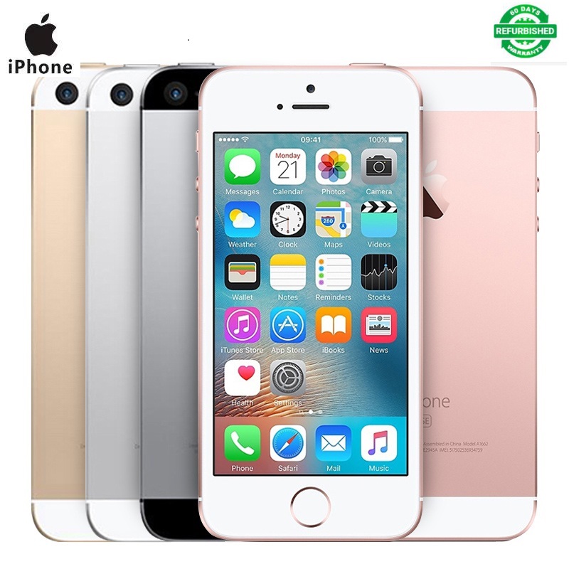 Refurbished Unlocked Apple iPhone SE 4G LTE with Fingerprint unlock  2G+16GB ROM 12.0MP Smartphone