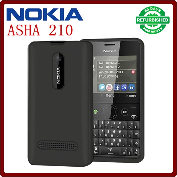 New smart phone Nokia Asha 210 Unlocked smartPhone Dual sim / Single SIM Card 2mp camera