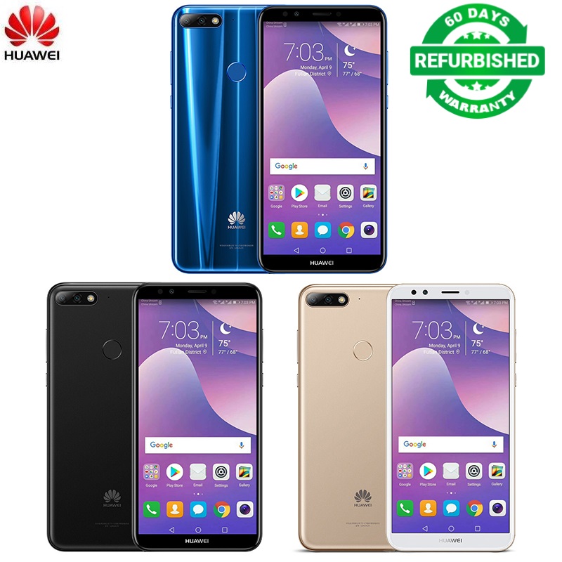 Refurbished Huawei Y7 Prime (2018) , 32GB/64GB -5.99 fullscreMP-Dual SIM-3000mAh- Smartphoneen-13+8