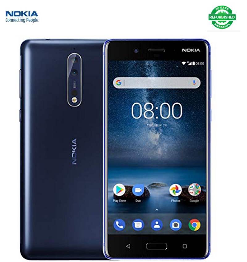 Refurbished Nokia 8  Mobile Phone 4GB RAM 64GB ROM 5.3&quot; Snapdragon 835 Dual 13MP Camera NFC 4G phone