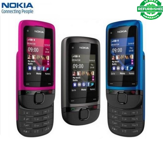 Refurbished Phone Original Unlocked Nokia C2-05 Slide Cell Phone Bluetooth Phone