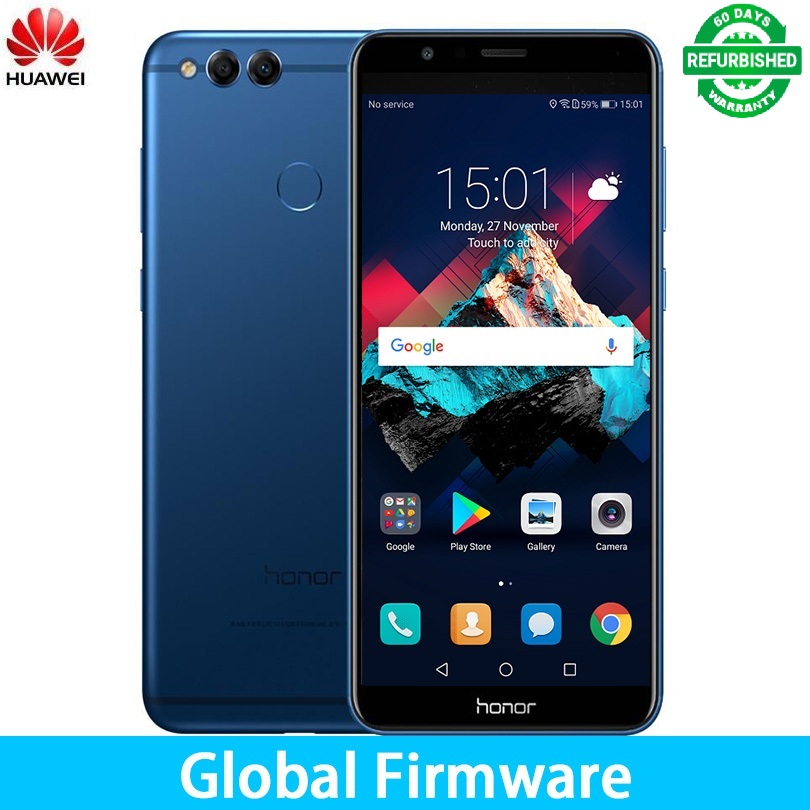 Refurbished Huawei Honor 7X 4GB+64GB 5.93&quot; Full Screen OTA Mobile PhoneDual Rear Cameras 3340mAh smartphone