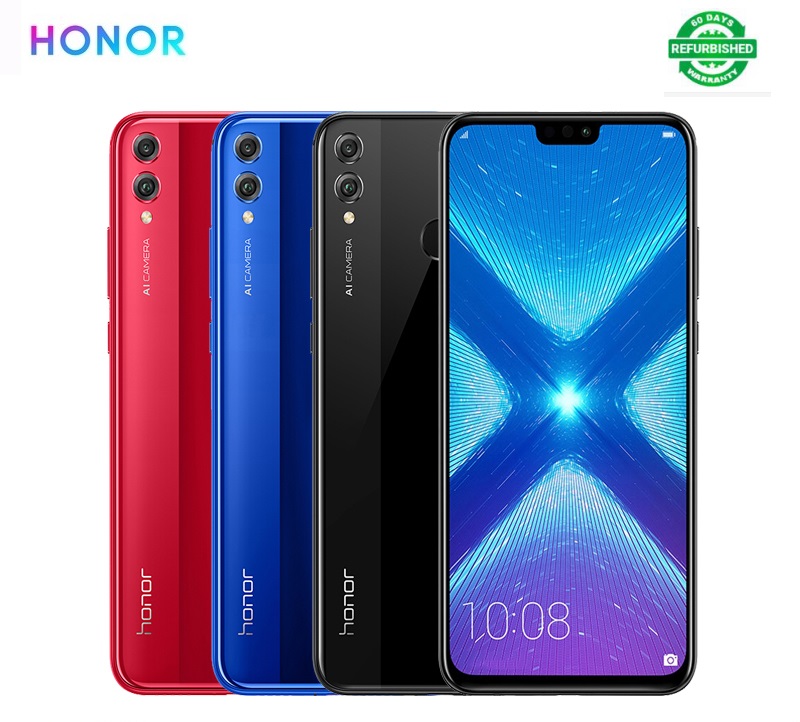 Huawei Honor 8X Global Rom MobilePhone 6.5&apos; Screen 3750mAh Battery Dual Back 20MP Camera Smartphone