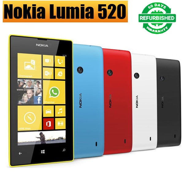 Refurbished  smartphone Nokia lumia 520 Dual Core 3G WIFI GPS 5MP 8GB Storage Unlocked Windows