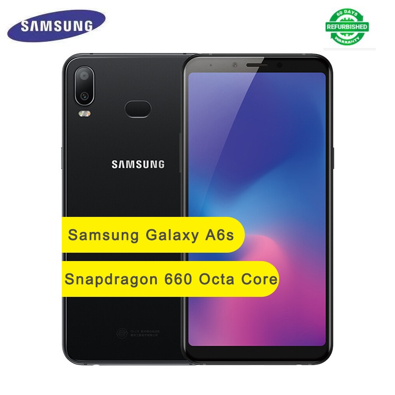 Refurbished Samsung Galaxy A6s 6.0"  Smartphone 6GB RAM 64GB/128GB ROM 12MP+17MP  3300mAh Android