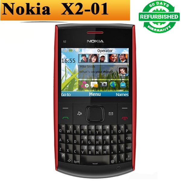 Refurbished phone Nokia X2-01 Symbian OS Computer Keyboard Mobile Phone Fashion Cell Phones