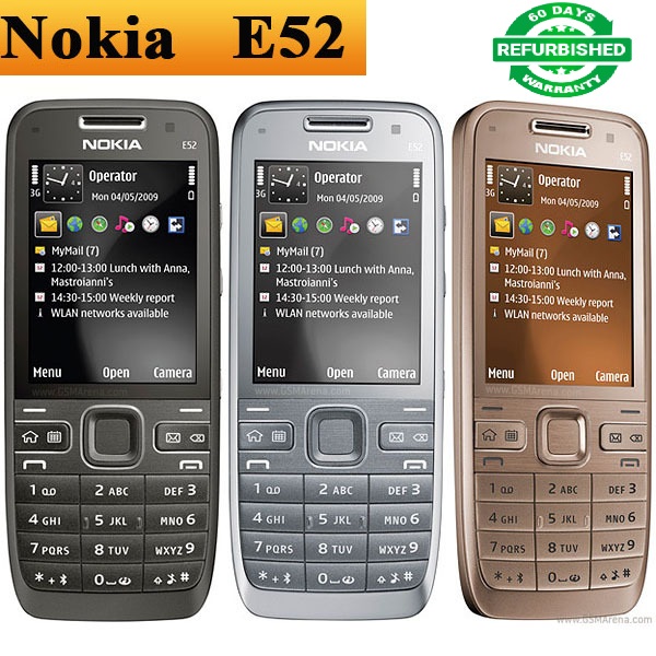 Refurbished phone Original Unlocked Nokia E52 GSM WCDMA cell phone Wifi Bluetooth GPS 3.2MP Camera