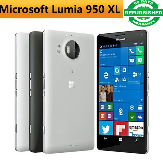 Refurbished Microsoft Lumia 950 XL Single Sim  Mobile Phone  GSM 5.7inch 20MP 3GB RAM 32GB ROM 3340mAh