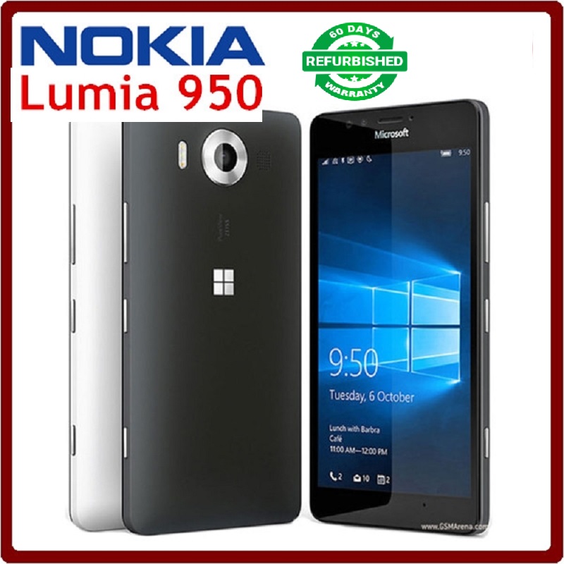 Refurbished Microsoft Nokia Lumia 950 single SIM 5.2inch 4G LTE 32GB ROM 20MP Windows Smartphone