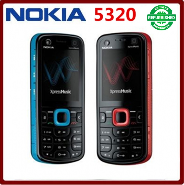Refurbished Nokia phone Nokia 5320 XpressMusic 3G Original Red&amp;Blue Unlocked 2MP Camera Mobile Phone