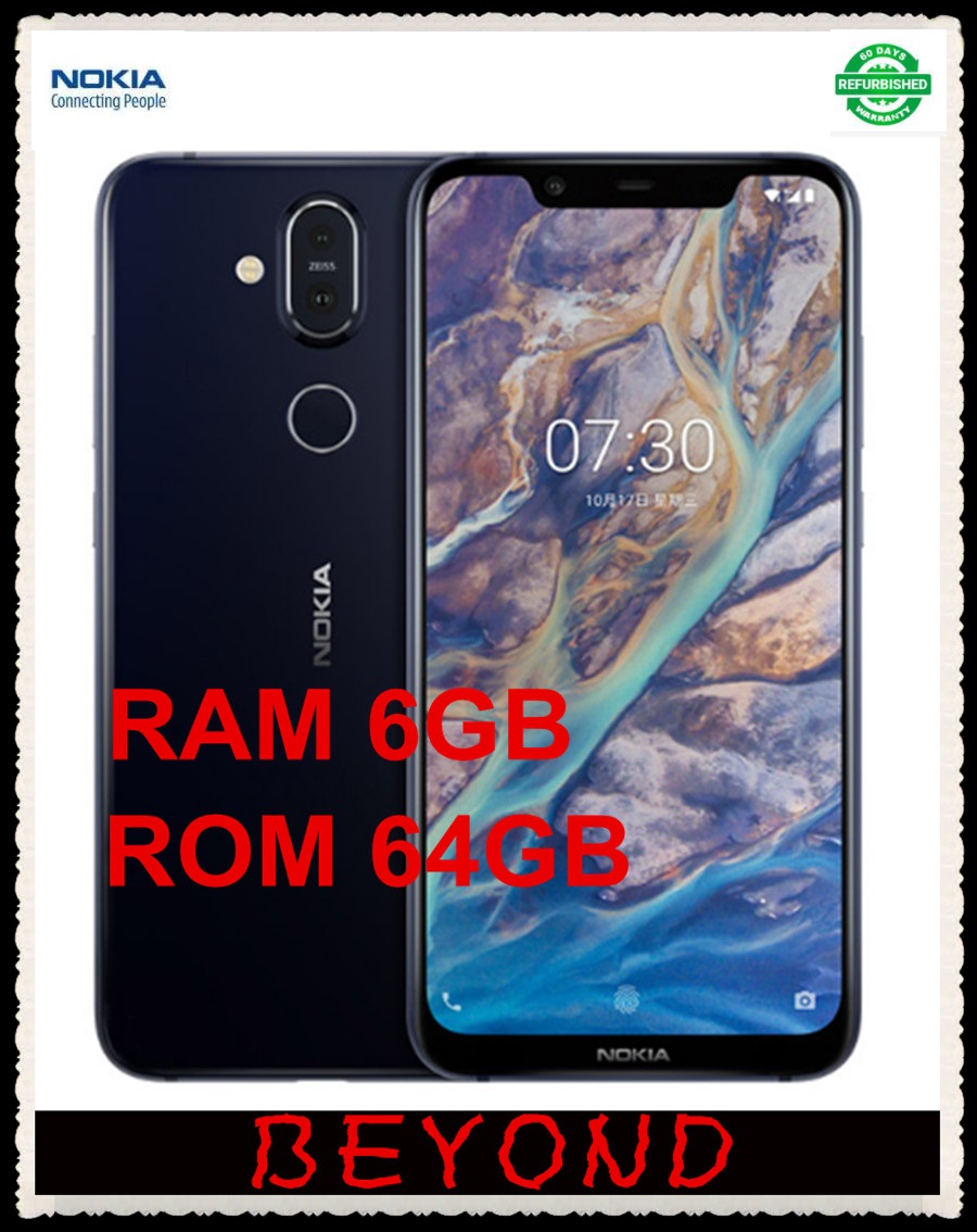 Refurbished NOKIA X7 6+64g Smartphone 6.18 inch android 8.1 3500mAh 13MP+20MP Camera Mobile phone