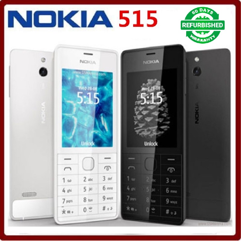 Refurbished Original Nokia 515 Unlocked 2.4&quot; 5MP Camera Single Core keyboard phone dual sim card
