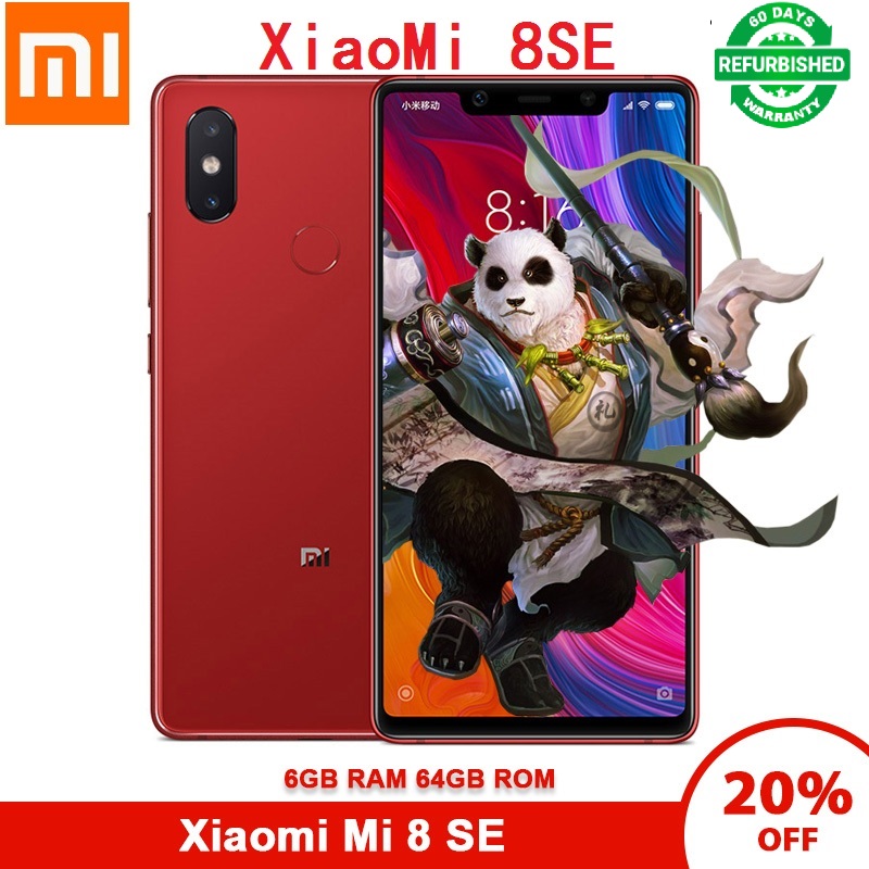 Refurbished Xiaomi Mi 8 SE 5.88&quot;  4/6GB +64GB 20MP+12MP  Full Screen 3120mAh Mi8 SE 4G Smartphone