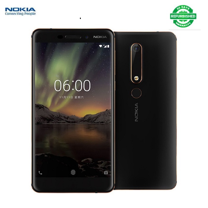 Refurbished Nokia 6 Second generation 2nd 4GB+64GB Mobile phone 5.5&apos;&apos; 16.0MP+8MP 3000mAh Smartphone