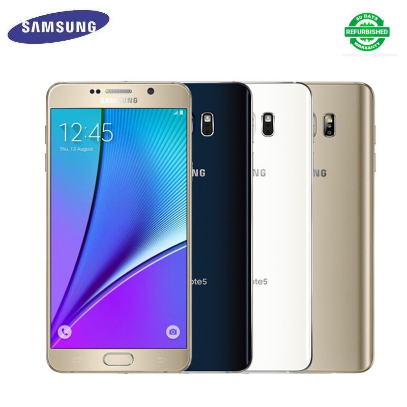 Refurbished Samsung Galaxy Note 5 4G LTE Mobile Phone Core 5.7&apos;&apos; 16.0MP 4GB RAM 32GB ROM Smartphone