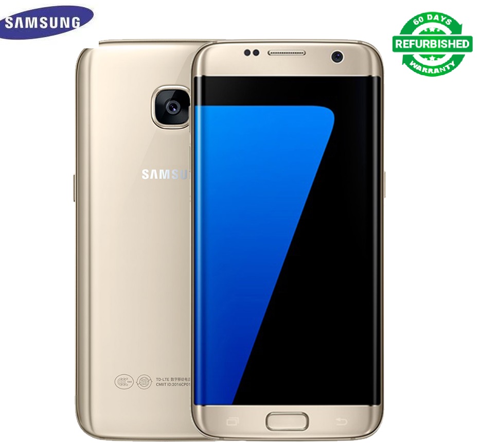 Refurbished Samsung Galaxy S7 Edge Smartphone 5.5&apos;&apos; 4GB+64GB double SIM 12MP 4G Smart phone