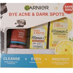 【Discounted】Garnier Bye Acne & Dark Spots Skin Care Kit.